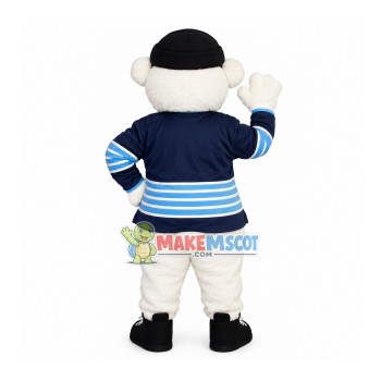 Plush Polar Bear Mascot Costume For The Ski Resort Plush Polar Bear Mascot Costume For The Ski Resort