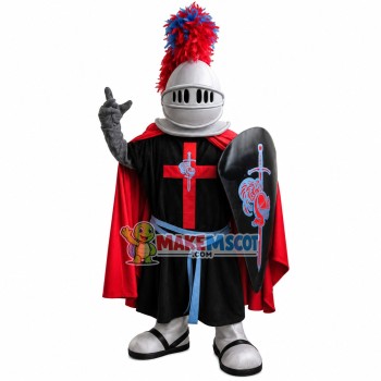 Christian Supporter Army Holding Shield Mascot Costume Christian Supporter Army Holding Shield Mascot Costume