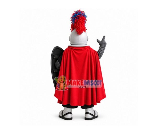 Christian Supporter Army Holding Shield Mascot Costume Christian Supporter Army Holding Shield Mascot Costume
