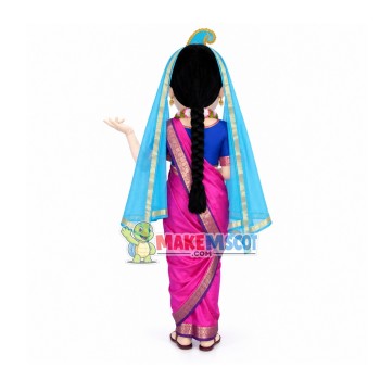 Rich Indian Women In Traditional Clothing Mascot Costume Rich Indian Women In Traditional Clothing Mascot Costume