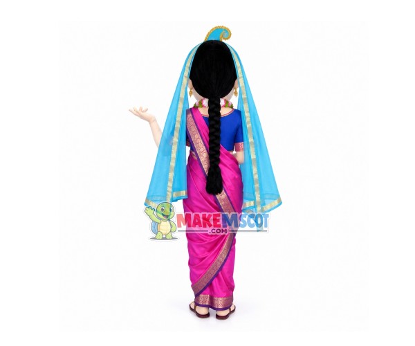 Rich Indian Women In Traditional Clothing Mascot Costume Rich Indian Women In Traditional Clothing Mascot Costume