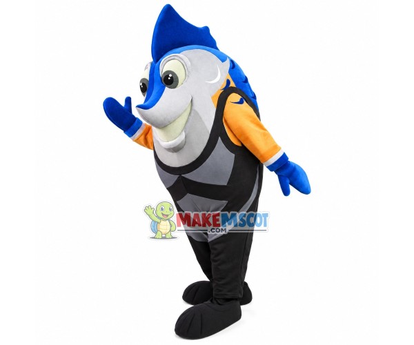 Colored Deep-sea Fish In Diving Suit Mascot Costume