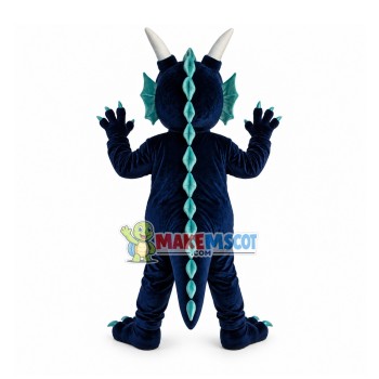 Fierce Evil Dragon With Sharp Horns Mascot Costume Fierce Evil Dragon With Sharp Horns Mascot Costume