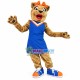 Funny Enchanting Tiger With Red Lips Mascot Costume