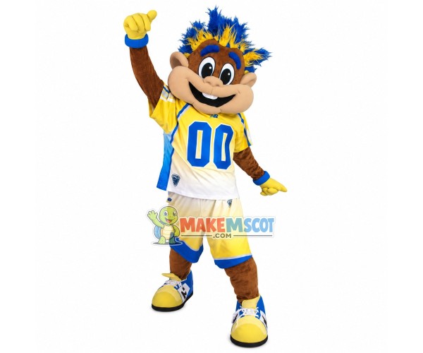 Excited Basketball Player Monkey Mascot Costume