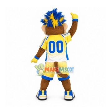 Excited Basketball Player Monkey Mascot Costume Excited Basketball Player Monkey Mascot Costume