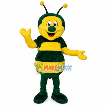 Agreeable Bee Of Bank Mascot Costume Cartoon Character Agreeable Bee Of Bank Mascot Costume Cartoon Character