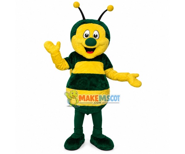 Agreeable Bee Of Bank Mascot Costume Cartoon Character Agreeable Bee Of Bank Mascot Costume Cartoon Character