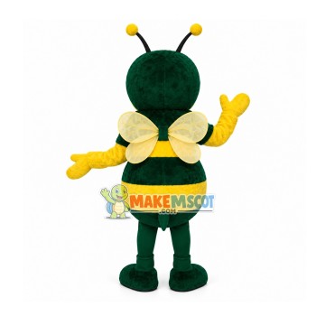 Agreeable Bee Of Bank Mascot Costume Cartoon Character Agreeable Bee Of Bank Mascot Costume Cartoon Character