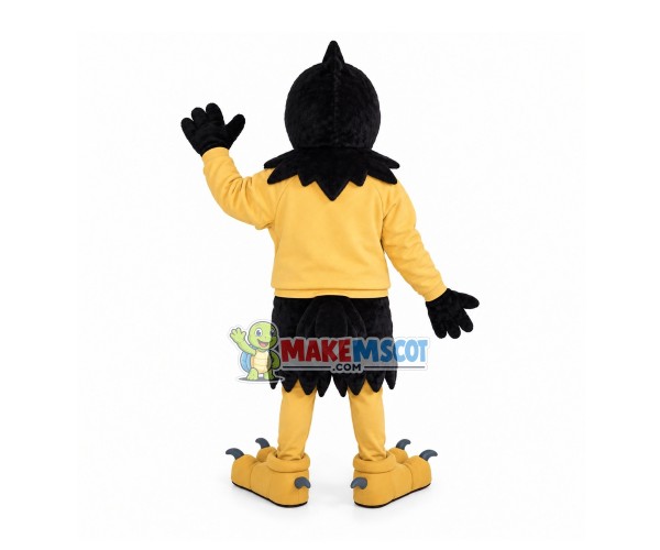 Black Power Falcon In The Hoodie Mascot Costume Black Power Falcon In The Hoodie Mascot Costume