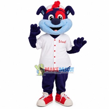 Professional Lifeguard Black Dog Mascot Costume
