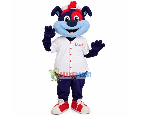 Professional Lifeguard Black Dog Mascot Costume Professional Lifeguard Black Dog Mascot Costume
