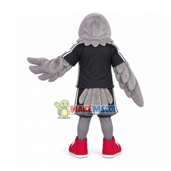 Soft Plush Grey Eagle Of Football Club Mascot Costume Soft Plush Grey Eagle Of Football Club Mascot Costume