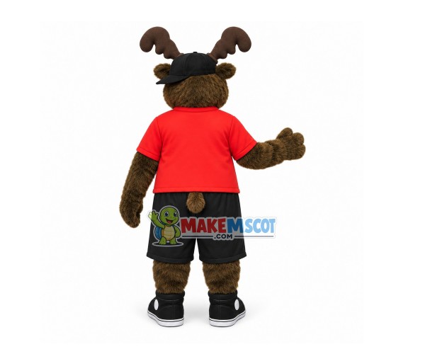 Cozy Moose Of Freedom Church Mascot Costume Cozy Moose Of Freedom Church Mascot Costume