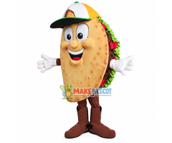 Mexican Beef Burrito Mascot Costume Mexican Beef Burrito Mascot Costume