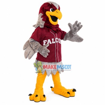 Hale Gray & Red Brown Falcon Mascot Adult Costume