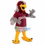 Hale Gray & Red Brown Falcon Mascot Adult Costume
