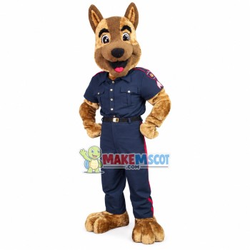Alert Police Wolfdog Mascot Costume Alert Police Wolfdog Mascot Costume
