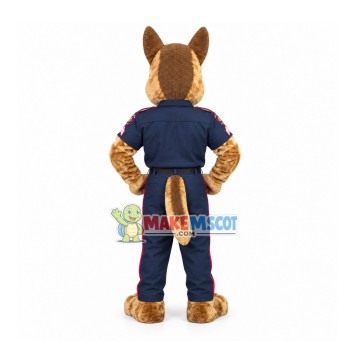 Alert Police Wolfdog Mascot Costume