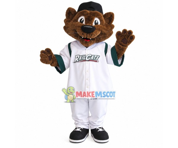 Well-behaved Brown Cat Of Baseball Website Mascot Costume Well-behaved Brown Cat Of Baseball Website Mascot Costume