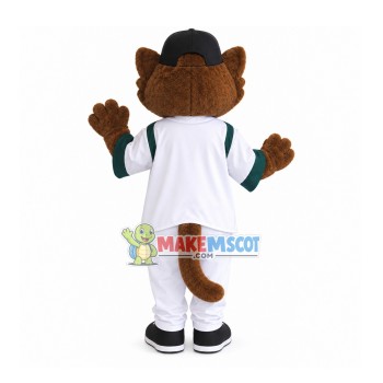 Well-behaved Brown Cat Of Baseball Website Mascot Costume Well-behaved Brown Cat Of Baseball Website Mascot Costume