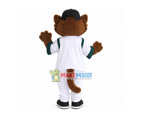 Well-behaved Brown Cat Of Baseball Website Mascot Costume Well-behaved Brown Cat Of Baseball Website Mascot Costume