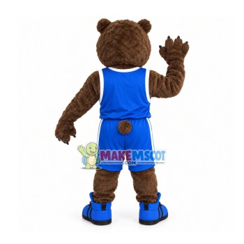 Passionate Brown Bear In The Sport Set Mascot Costume Passionate Brown Bear In The Sport Set Mascot Costume