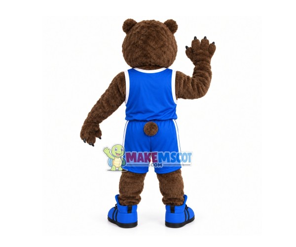 Passionate Brown Bear In The Sport Set Mascot Costume Passionate Brown Bear In The Sport Set Mascot Costume