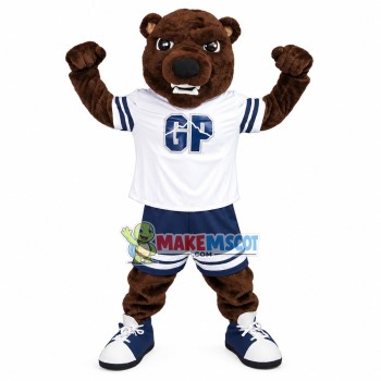 Firm Power Brown Bear Mascot Costume For Team Firm Power Brown Bear Mascot Costume For Team