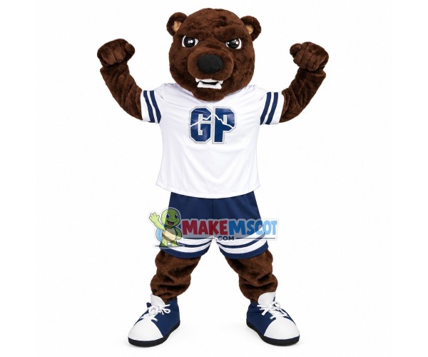 Firm Power Brown Bear Mascot Costume For Team Firm Power Brown Bear Mascot Costume For Team