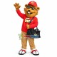 Traveler Squirrel Carrying Luggage Mascot Costume Traveler Squirrel Carrying Luggage Mascot Costume