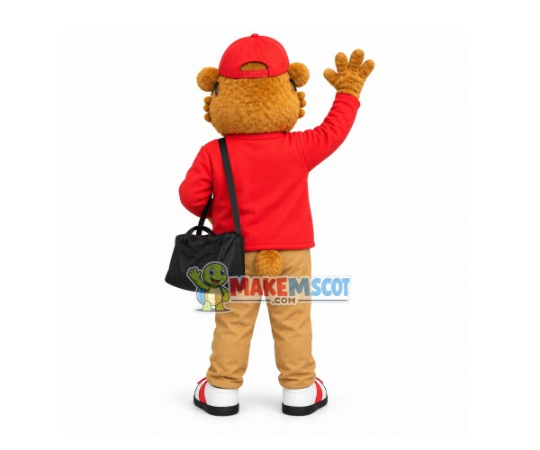 Traveler Squirrel Carrying Luggage Mascot Costume Traveler Squirrel Carrying Luggage Mascot Costume