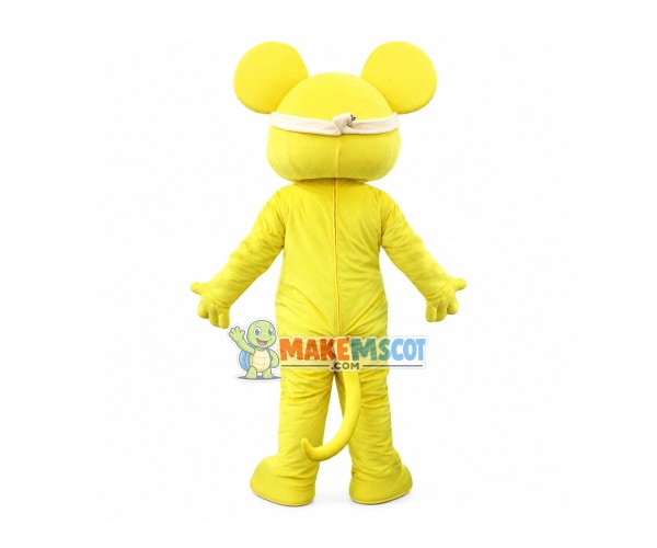 Sun Hat Yellow Mouse Mascot Costume
