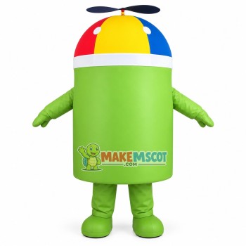 Android Robot With Bamboo Dragonfly Mascot Costume Android Robot With Bamboo Dragonfly Mascot Costume