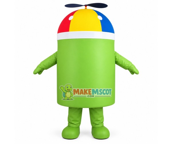 Android Robot With Bamboo Dragonfly Mascot Costume
