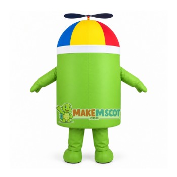 Android Robot With Bamboo Dragonfly Mascot Costume Android Robot With Bamboo Dragonfly Mascot Costume