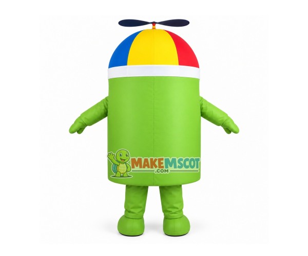 Android Robot With Bamboo Dragonfly Mascot Costume Android Robot With Bamboo Dragonfly Mascot Costume