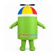 Android Robot With Bamboo Dragonfly Mascot Costume Android Robot With Bamboo Dragonfly Mascot Costume