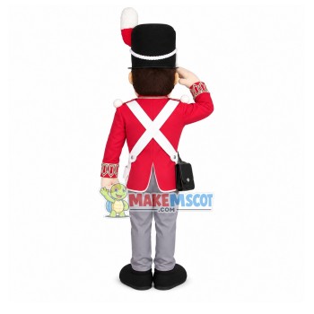 Saluting Court Guard Mascot Costume Saluting Court Guard Mascot Costume
