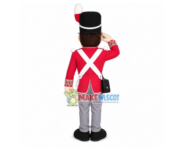 Saluting Court Guard Mascot Costume Saluting Court Guard Mascot Costume