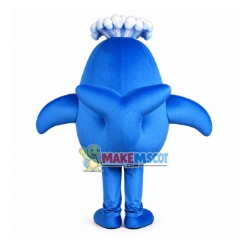 Water Blue Fountain Dolphin Mascot Costume Water Blue Fountain Dolphin Mascot Costume