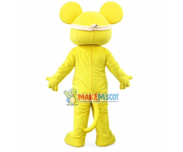Sun Hat Yellow Mouse Mascot Costume Sun Hat Yellow Mouse Mascot Costume