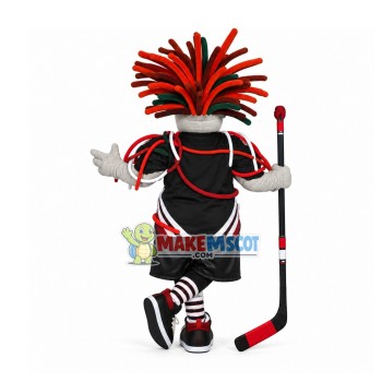 Fancy Afro Bird Of Hockey Club Mascot Costume Fancy Afro Bird Of Hockey Club Mascot Costume