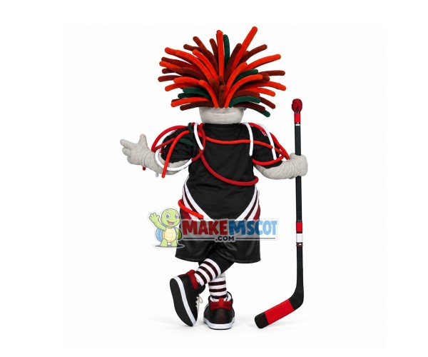 Fancy Afro Bird Of Hockey Club Mascot Costume Fancy Afro Bird Of Hockey Club Mascot Costume