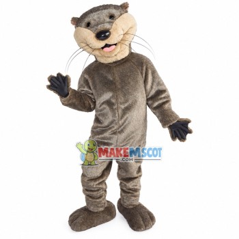 Merry Plush Grey Beaver Mascot Costume