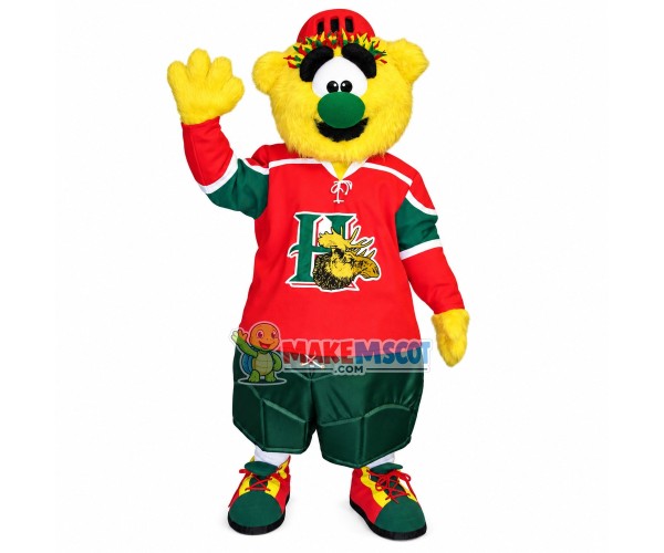 Yellow Furry Doll Of High School Mascot Costume Yellow Furry Doll Of High School Mascot Costume