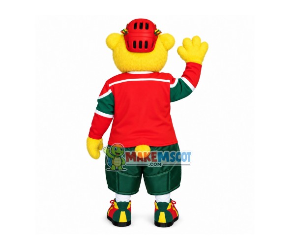 Yellow Furry Doll Of High School Mascot Costume Yellow Furry Doll Of High School Mascot Costume