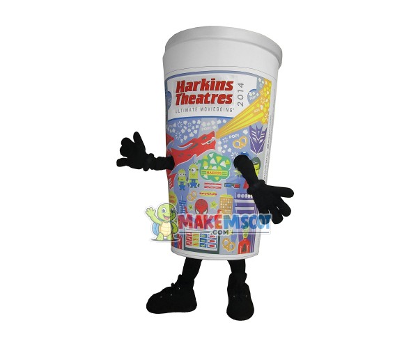 Theater Printed Beverage Cup Mascot Costume
