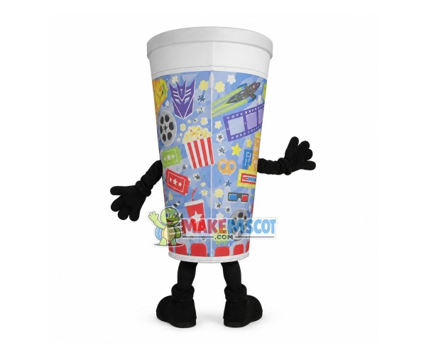 Theater Printed Beverage Cup Mascot Costume Theater Printed Beverage Cup Mascot Costume