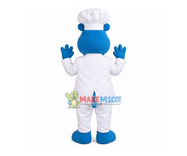 Chef Hippo With Nice Food Service Mascot Costume Chef Hippo With Nice Food Service Mascot Costume